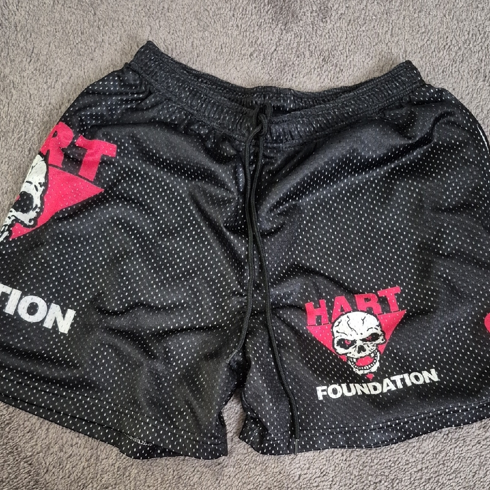 WWE Chalk Line Black and White Shorts